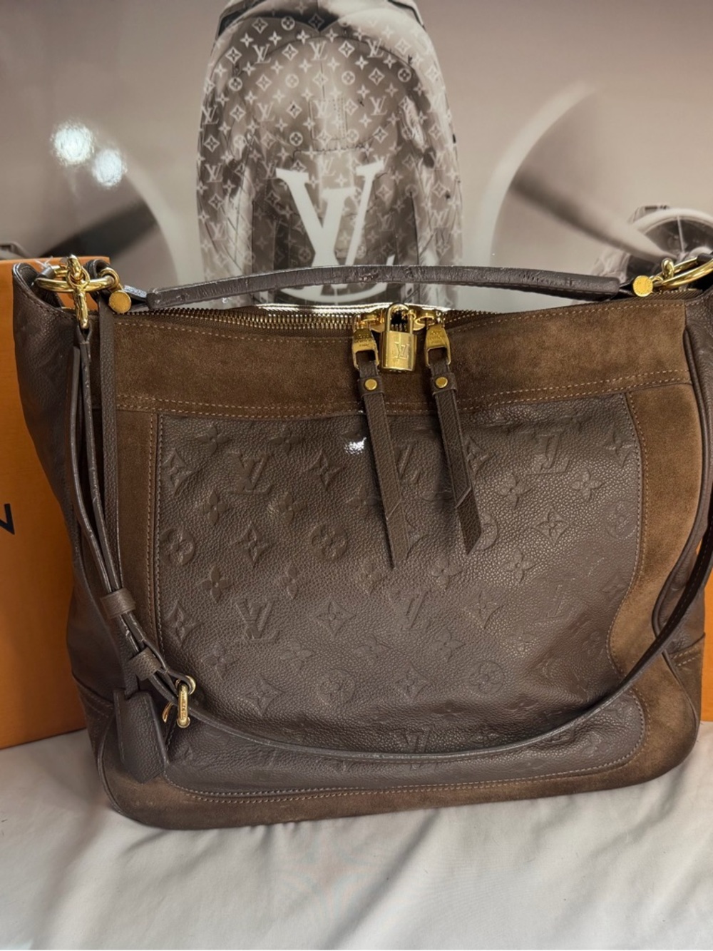 Louis Vuitton Audacieuse Handbag Monogram Empreinte Leather MM